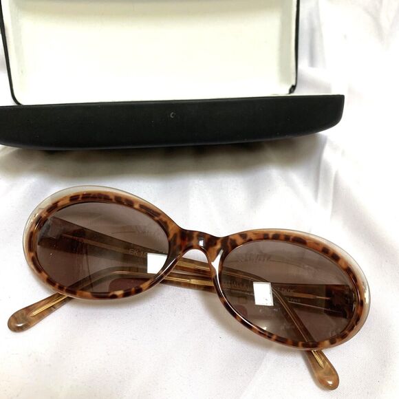EMMANUELLE KHANH Rare Tortoise Shell Oval Vintage Sunglasses PRIVATE EYES EK158 - Picture 2 of 12